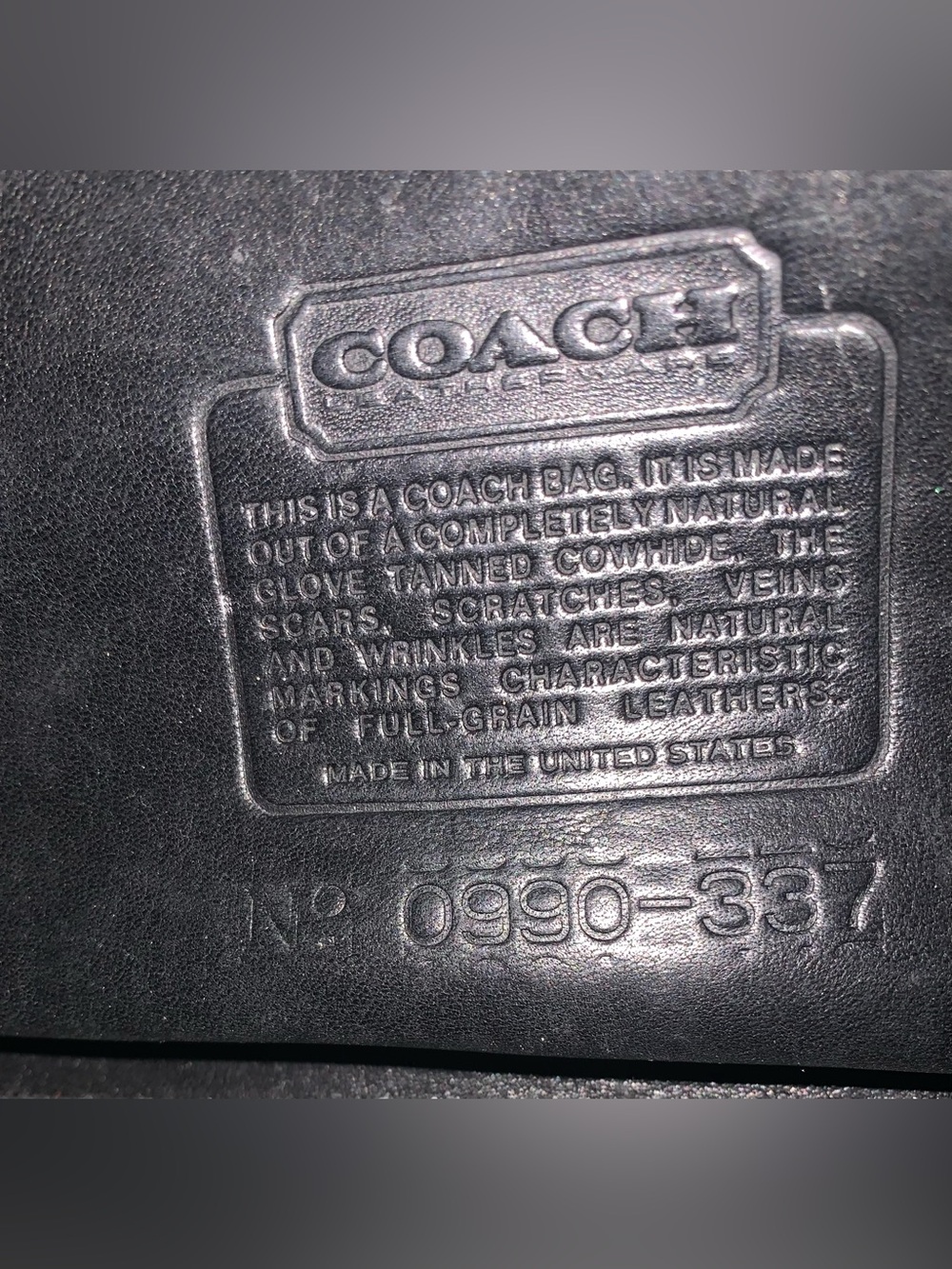 Coach Vintage ‘93 Court #9870 Crossbody Bag Black Leather, Made in USA- - Picture 10 of 11